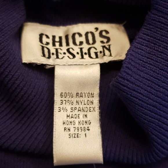 CHICO'S Design Aspen Mock Turtle Neck Tank NWT - Picture 3 of 11